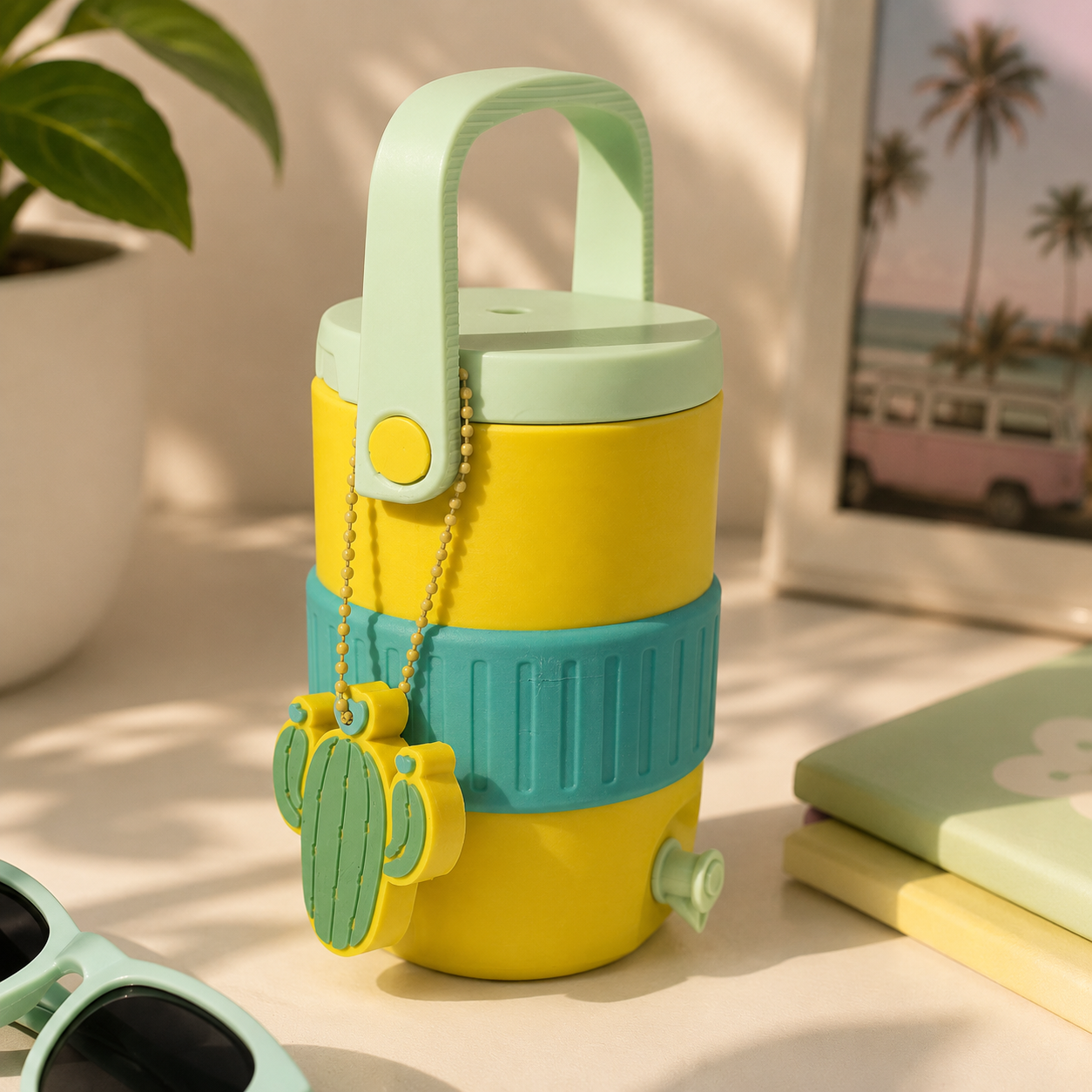 Lime Can Cooler with Opener – Sustainable PLA Beverage Holder 330 ml