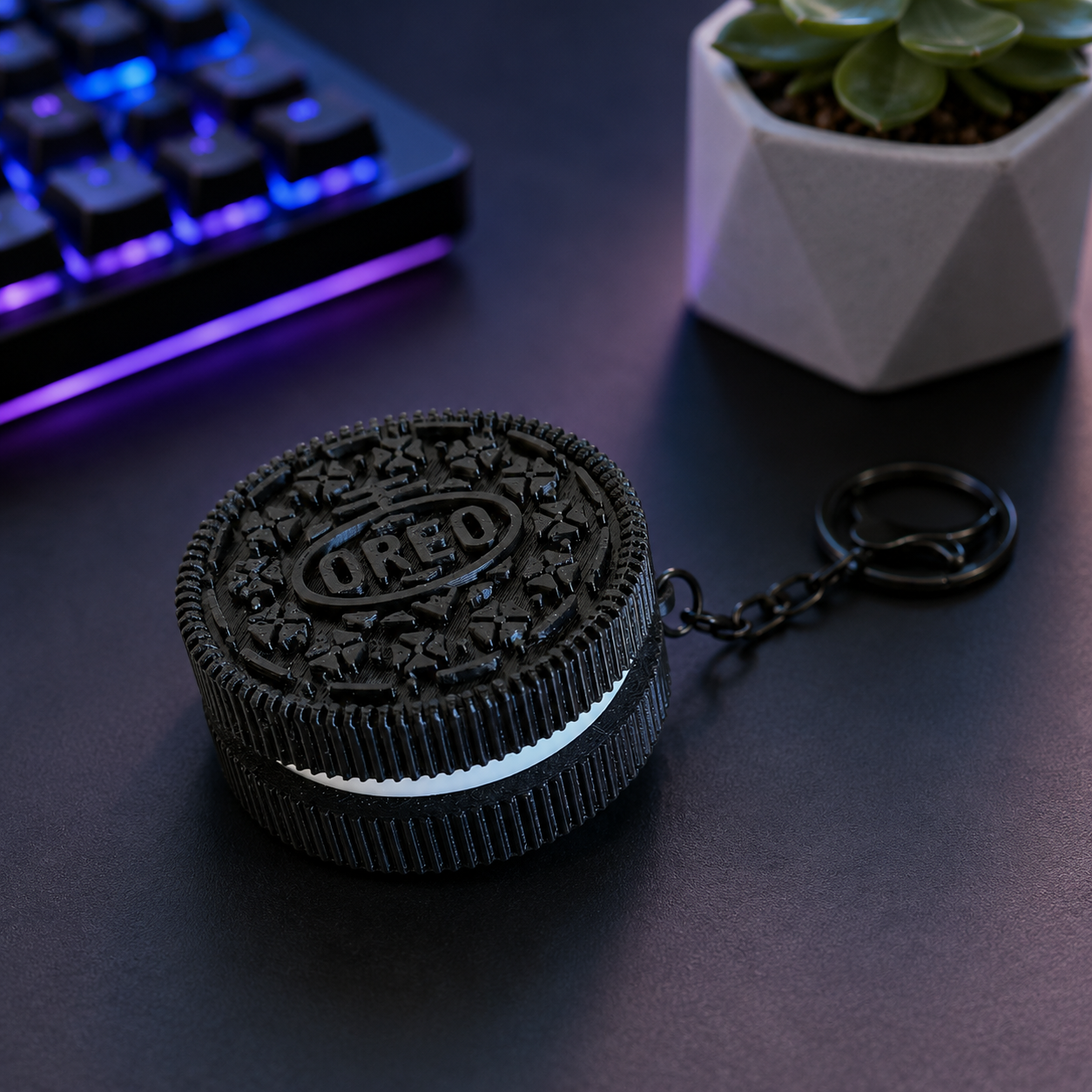 Oreo Clicker Pink – 3D Printed Fidget Toy PLA 5 cm