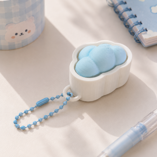 Cute Cloud Clicker – Handmade 3D Printed Fidget 5 cm